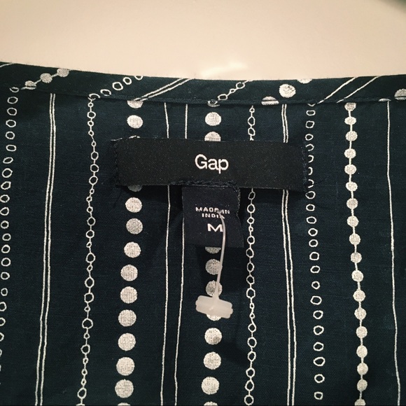 Navy Top with White Dots (3/4 Length Sleeves) - Picture 2 of 3